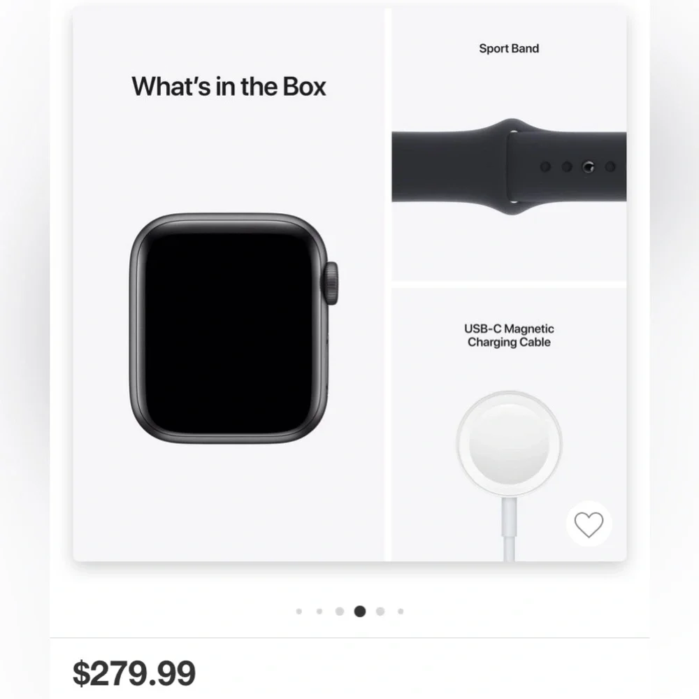 🩶🖤🩶NWT Apple iWatch SE (1st Gen.) Space Grey Aluminum Case Midnight Sport